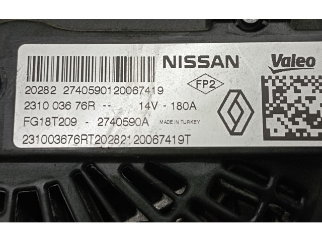 Генератор 231003676R, 14V180A Renault Clio V