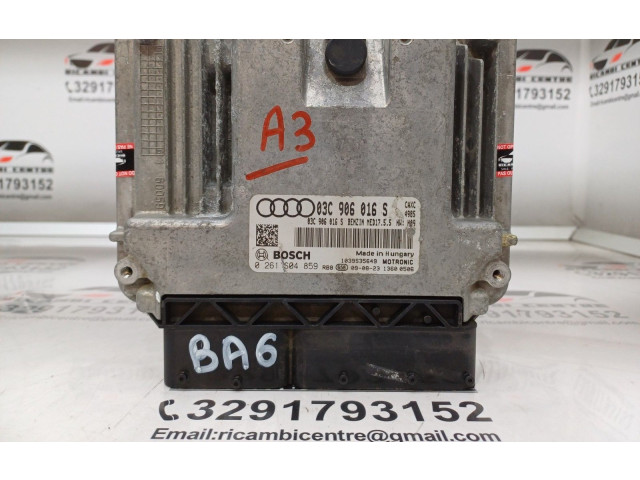 Блок управления двигателем Блок управления 03C906016S, 0261S04859   Audi A3 8Y