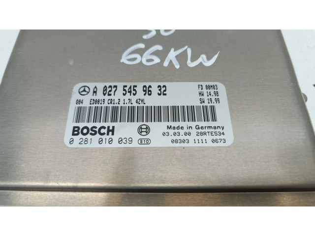 Řídící jednotka A0275459632, 28RTE534 Mercedes-Benz A W168 2001
