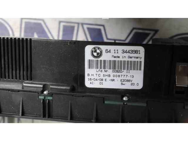 Блок управления климат-контролем 3443981, 5HB00877713   BMW X3 E83