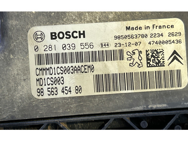 Блок управления двигателя 9850563780, 9856345480   Peugeot Partner III