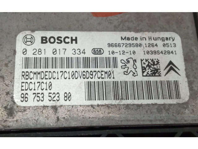 Блок управления двигателя 0281017334, 92KM Citroen Berlingo