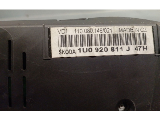 Панель приборов 1U0920811J, 110080146021 Skoda Octavia Mk2 (1Z)