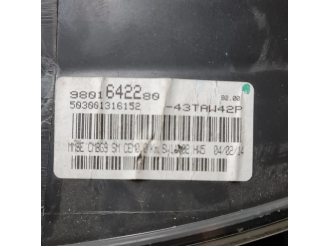 Přístrojová deska Peugeot Partner 2015 9801642280, 43TAW42P