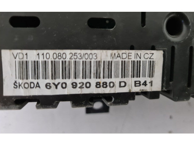Панель приборов 6Y0920881E, 110080253 Skoda Fabia Mk1 (6Y)