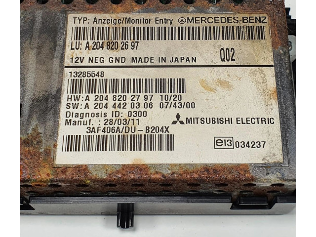 Экран/ дисплей / маленький экран A2048202697 Mercedes-Benz GLK (X204) 2012