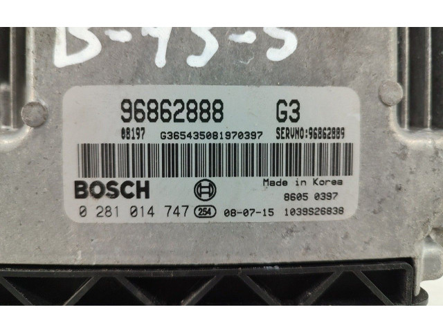 Блок управления двигателя 96862888, 0281014747 Chevrolet Epica