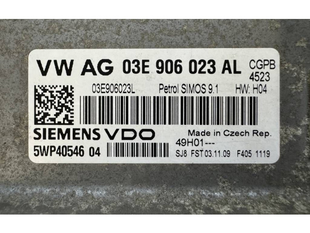 Блок управления двигателя 03E906023AL, 03E906023L   Skoda Fabia Mk2 (5J)