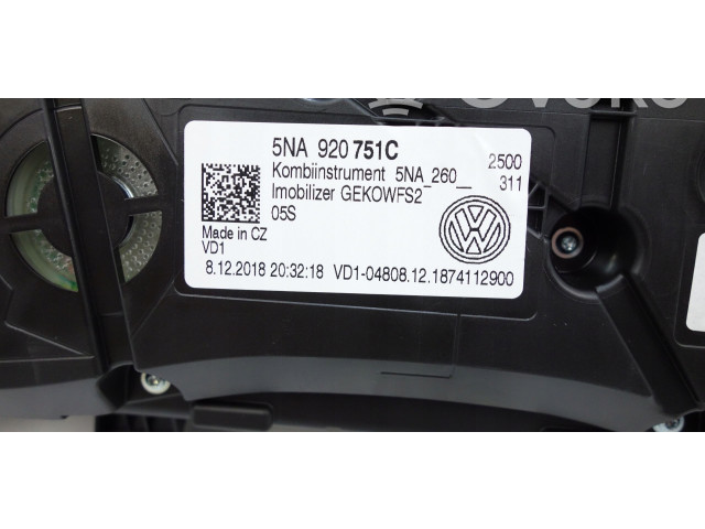 Přístrojová deska  Volkswagen Tiguan 2015 5NA920751C, 5NA920751C  