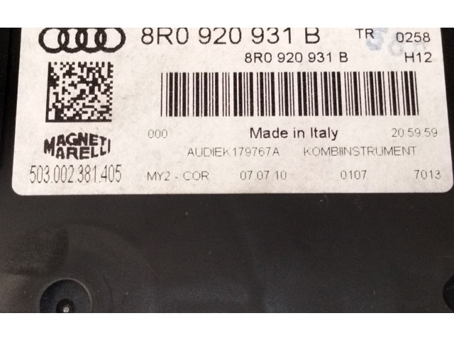 Панель приборов 8R0920932 Audi Q5 SQ5