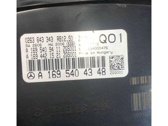 Панель приборов 0263643343, 0263643343   Mercedes-Benz A W169       