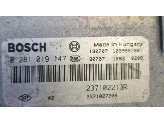 Řídící jednotka 237102213R, 0281019147 Dacia Lodgy 2012