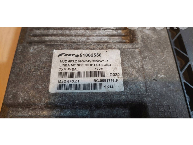 Блок управления двигателем Блок управления 51862556, MJD6F3.Z1   Fiat Linea