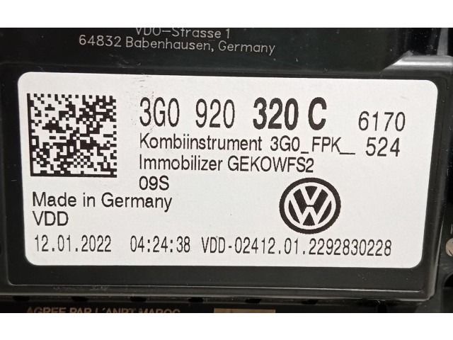 Přístrojová deska Volkswagen Tiguan 2011 3G0920320C, 3G0920320C