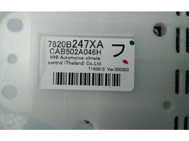 Блок управления климат-контролем 7820B247XA, CAB502A046H Mitsubishi Outlander
