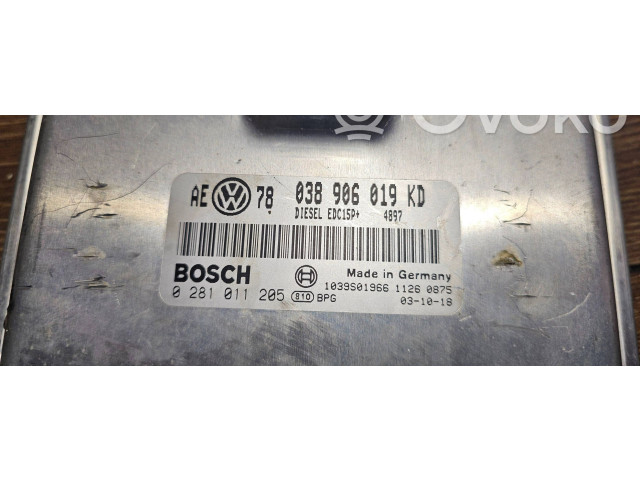 Блок управления двигателя 038906019kd   Volkswagen PASSAT B7
