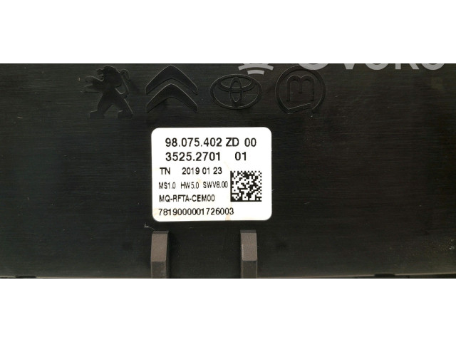 Модуль блока управления кондиционером 98075402ZD Citroen Berlingo