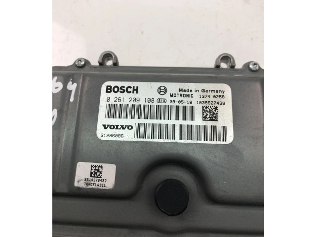 Блок управления двигателем Блок управления 31286086, 0261209108 Volvo V70