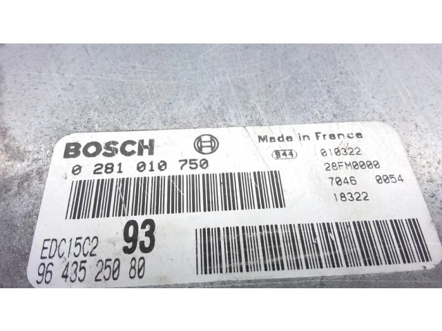 Блок управления двигателя 9643525080, 0281010750   Citroen Xsara Picasso