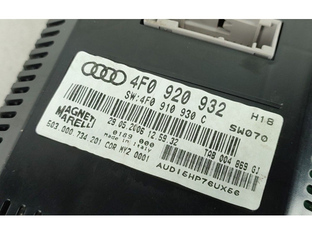 Панель приборов 4F0920932, 4F0910930C   Audi A6 S6 C6 4F       