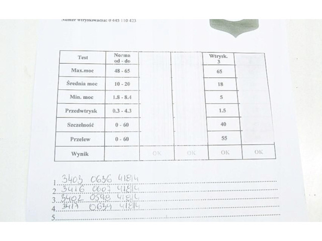 Vstřikovač Opel Zafira A