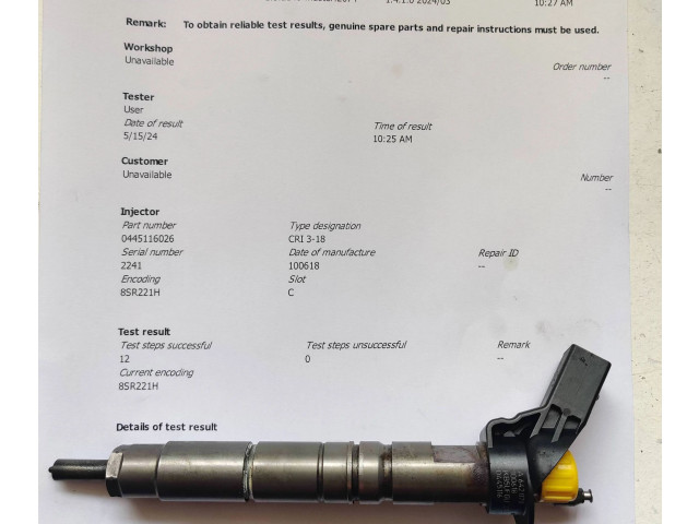 Форсунка 0445116, 100618    Mercedes-Benz R W251   