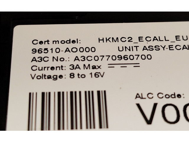 Блок управления 96510AO000, A3C0770960700   KIA Niro