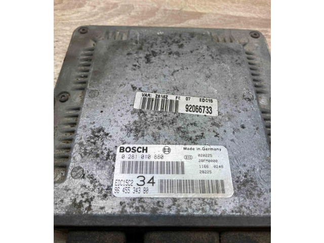 Řídící jednotka 9645534380, 0281010880 Peugeot 607 2000