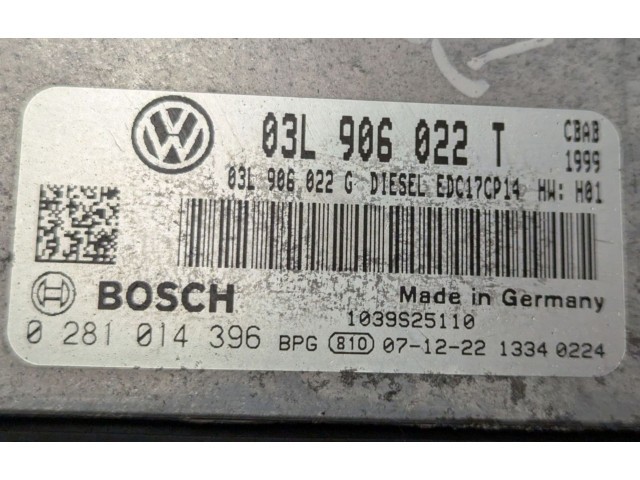 Řídící jednotka 0281014396, 03L906022T Volkswagen Tiguan 2008