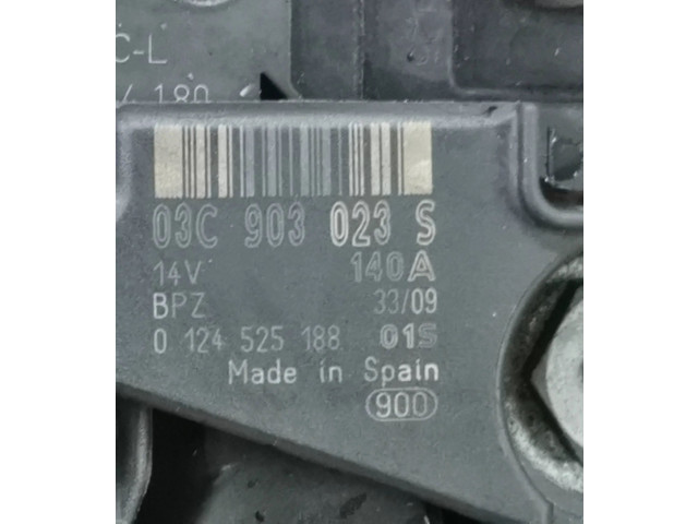 Генератор 03C903023S, 0124525188   Volkswagen PASSAT B6      