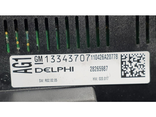 Блок управления климат-контролем 13343707, 28265987 Opel Astra J