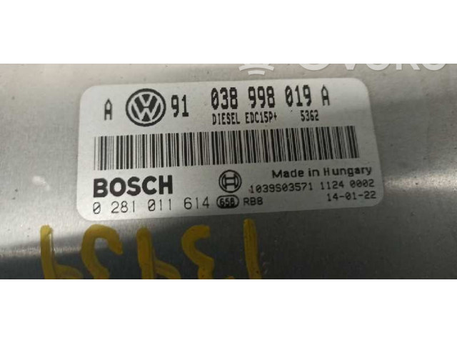 Блок управления двигателя 038998019A, 0281011614   Volkswagen Golf SportWagen