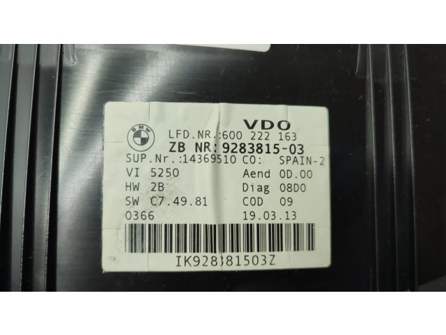 Přístrojová deska BMW 3 E92 E93 2013 9283815