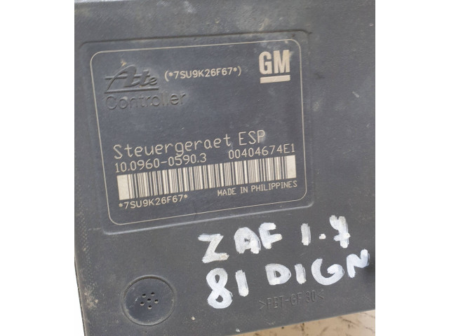 Jednotka ABS 10096005903, 00404674E1 Opel Zafira 2009