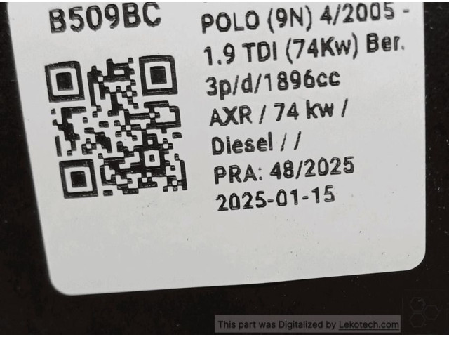 Zpětné zrcátko Volkswagen Polo IV 9N3 2001 6Q1857508AE9B9, 6Q1857508AE9B9