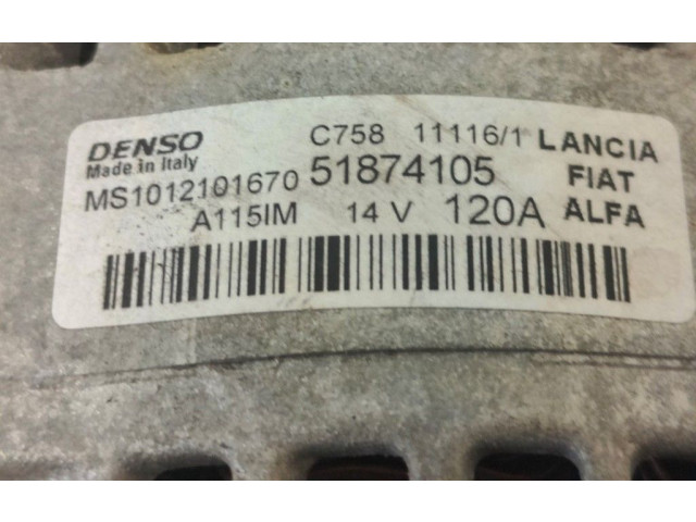 Генератор 51874105, MS1012101670   Alfa Romeo Mito      