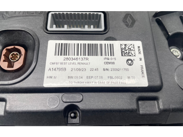 Дисплей 280346137R, A14795B Renault Clio V