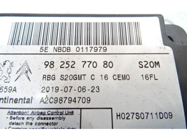 Блок подушек безопасности 9825277080   Citroen C3 Aircross