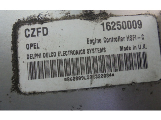 Řídící jednotka 16250009, 16250009 Opel Zafira A 2002