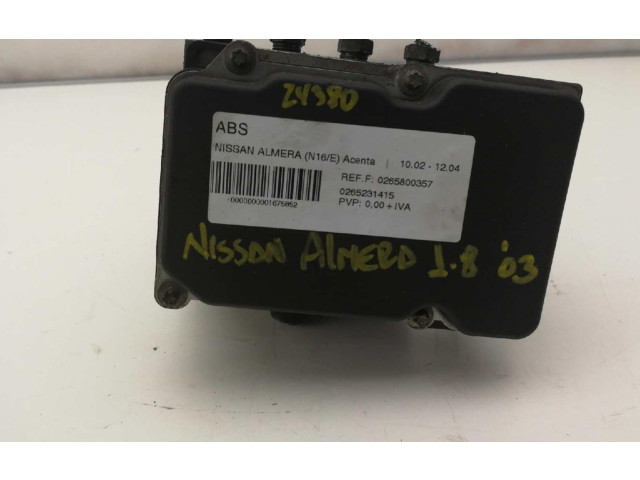 Jednotka ABS 0265800357 Nissan Almera N16 2003