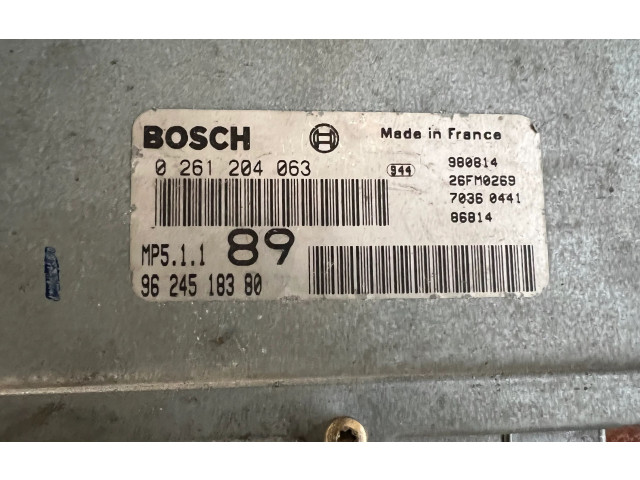 Řídící jednotka 9624518380, 0261204063 Peugeot 406 1998