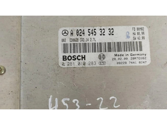 Řídící jednotka A0245453232, CENTRALITAMOTORUCE Mercedes-Benz ML W163