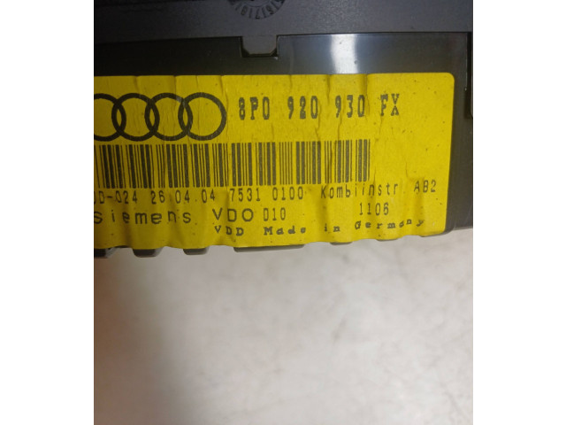 Панель приборов 8P0920930FX Audi A3 S3 8P