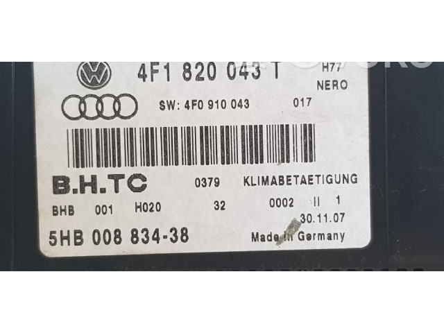 Блок управления климат-контролем 4F1820043T Audi A6 S6 C6 4F