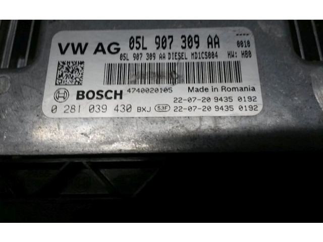 Блок управления двигателя 05L907309AA, 05L907309AA Skoda Octavia Mk4