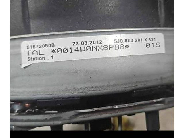 Подушка безопасности водителя 5J0880201K, 61872050B Skoda Fabia Mk2 (5J)