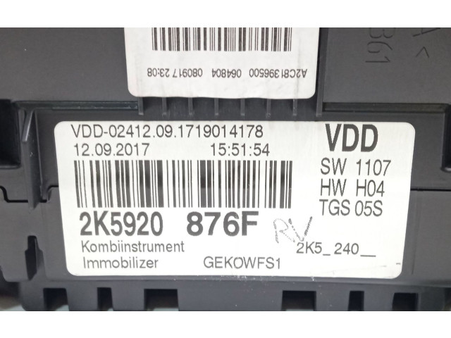 Přístrojová deska  Volkswagen Caddy 2017 2K5920876F  