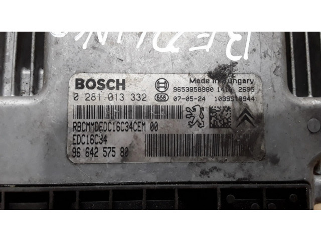 Řídící jednotka 9664257580, 0281013332   Citroen Berlingo 2014