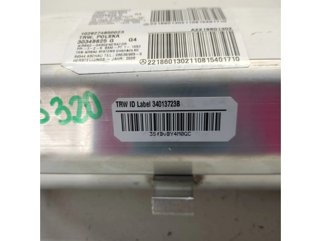 Подушка безопасности пассажира A2218601302, 34013723B Mercedes-Benz S W221