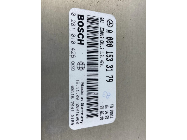 Řídící jednotka 0001533179 Mercedes-Benz A W168 2001